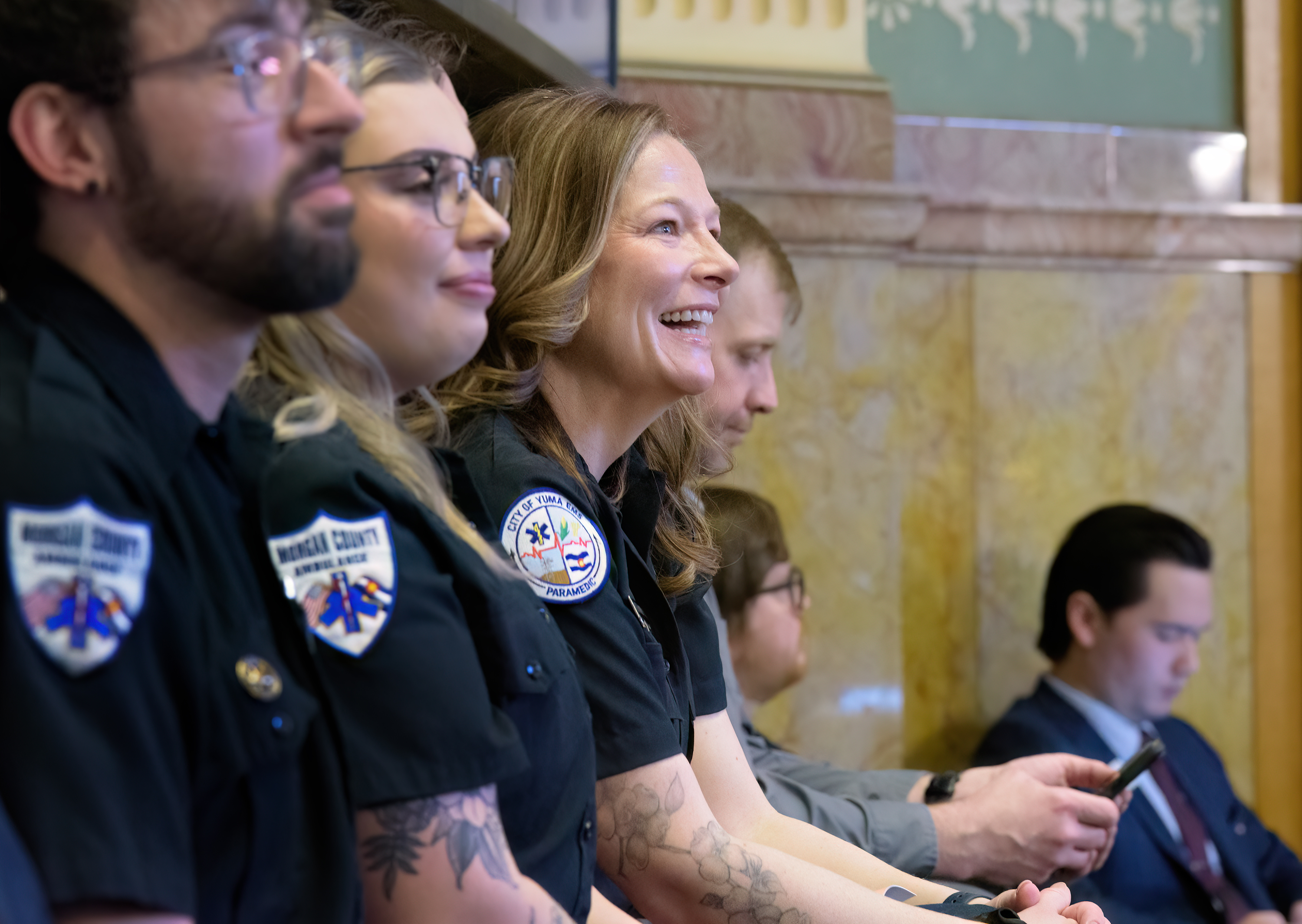 EMS professionals from Morgan County EMS and City of Yuma EMS on the floor of the House of Representatives
