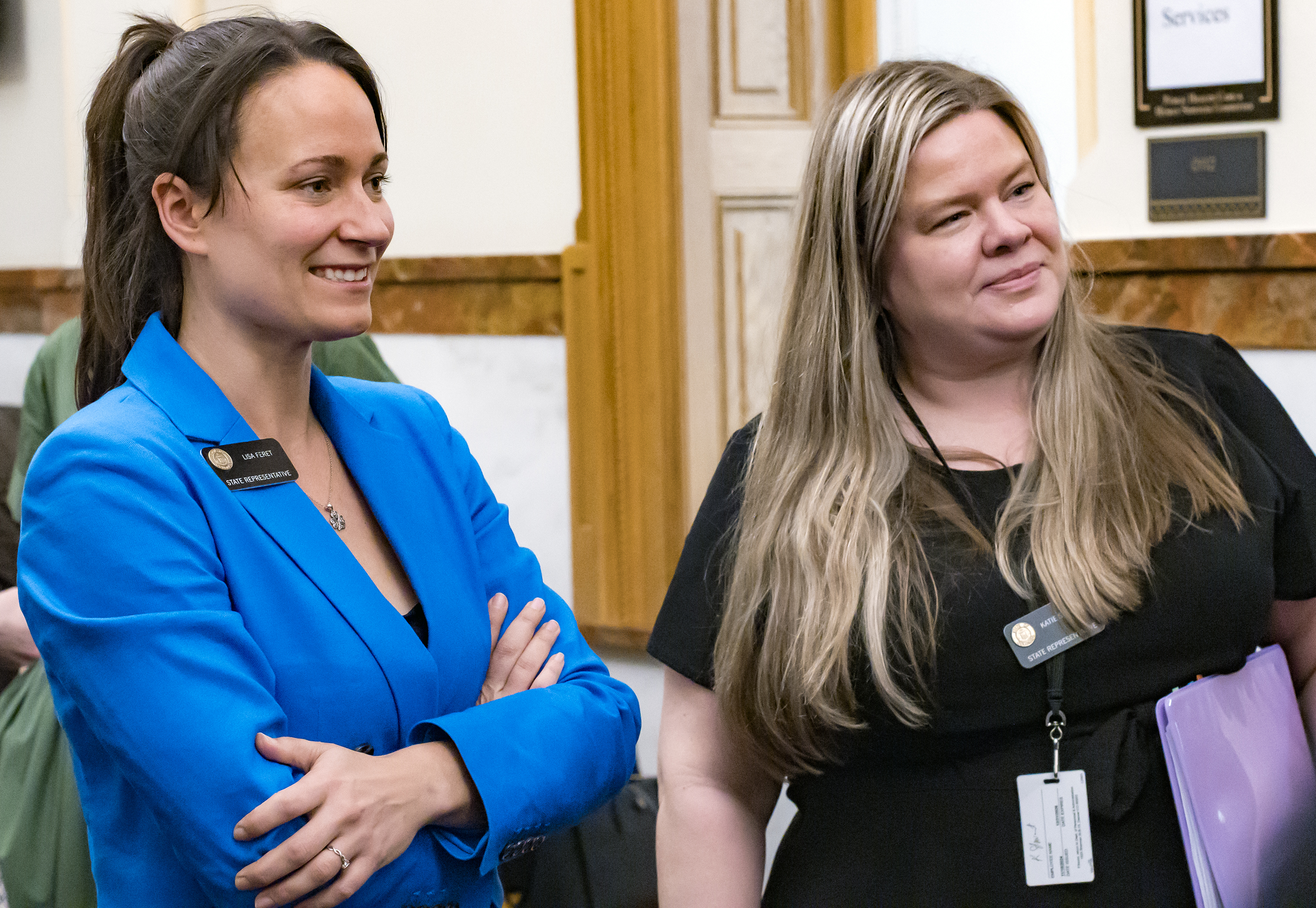 HB26-1069 co-sponsors Rep. Lisa Feret (L) and Rep. Katie Stewart
